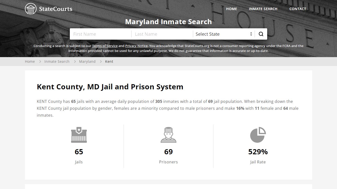 Kent County, MD Inmate Search - StateCourts